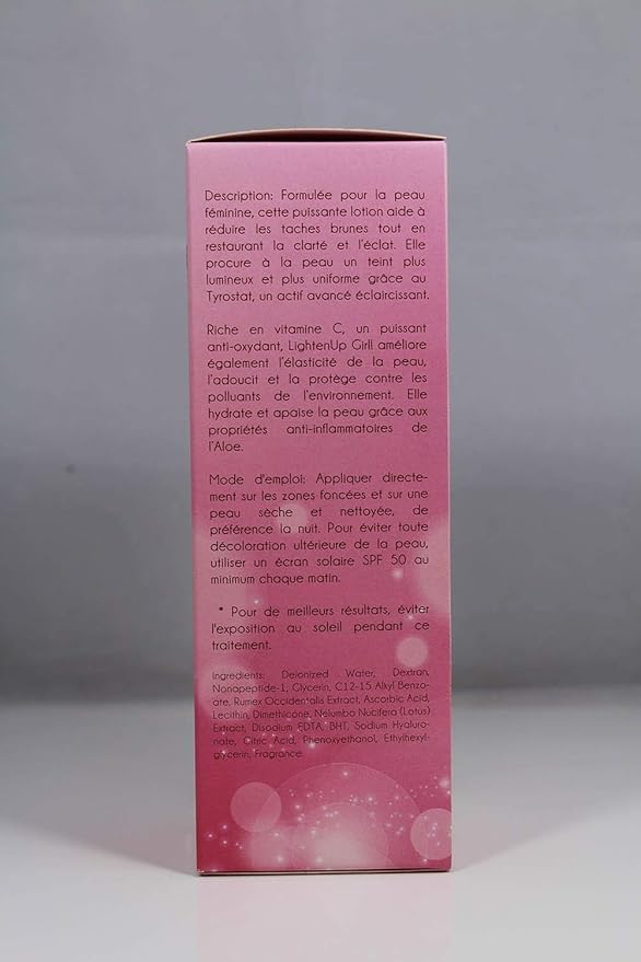 LightenUp Girl! Skin Brightening Lotion | 13.5 Fl oz / 400ml | Moisturizing, Hydrating Lotion for Even Skin Tone | with Tyrostat and Vitamin C