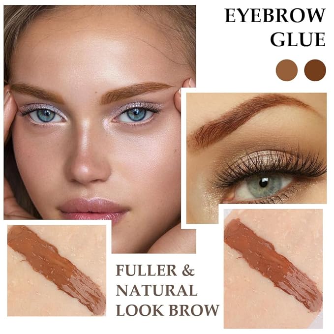 Tinted Thickening Brow Mascara,Tinted Eyebrow Gel,Waterproof, Transfer-proof, Brush to Fill in Eyebrows and Cover Gray Hairs - Cruelty Free (2pcs 03 Auburn &04 Rich Auburn)
