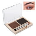 Boobeen 2-Color Eyebrow Palette, Brow Powder Makeup for Sculpting and Defining Brow, Eye Contour Kit with Brush Applicator