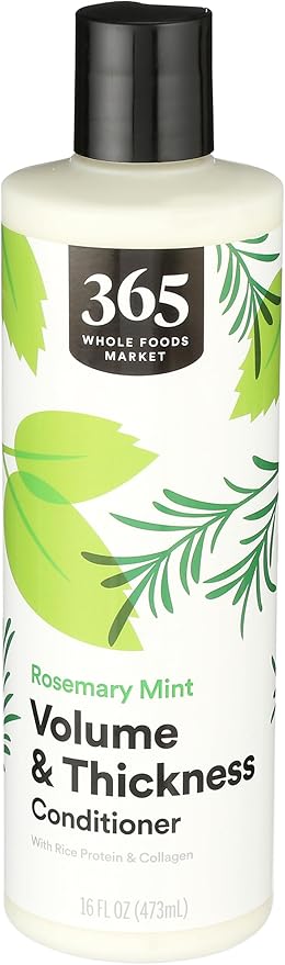365 by Whole Foods Market, Volume & Thickness Conditioner with Rice Protein & Collagen, Rosemary Mint Scent, 16 Fl Oz