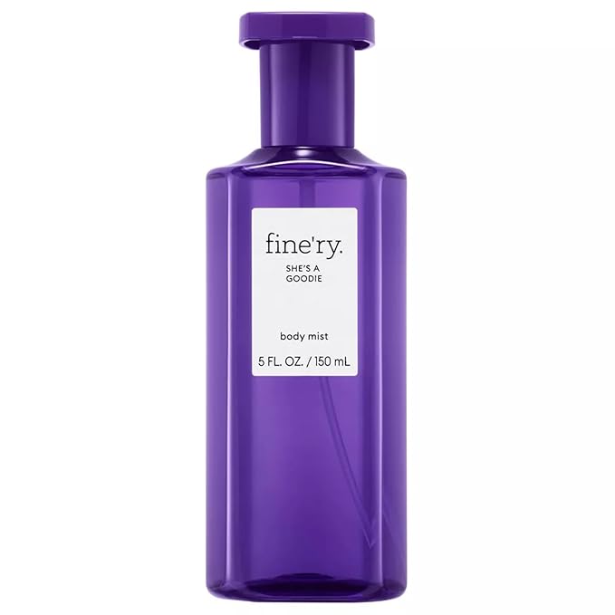 Fine'ry Plum Floral Fragrance - She's a Goodie Hair + Body Fragrance Mist Spray for Women - Long Lasting Fruity Scent - Plum, Gardenia & Tuberose, Cruelty-Free, Body Spray for Girls (5 Fl Oz)