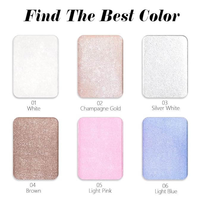 Cool Purple Cream Sparkle Glitter Shimmer Eyeshadow Palette Makeup for Women, Blue Buttery Cream Powder Highlighter Vegan, de sombras de ojos, Built-in Mirror & Brush 06