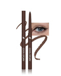 Glitter Gel Eyeliner Pencil,Retractable Cream Brown Eye Liner Pencils,Waterline Eye Makeup Liners,Waterproof&Smudge Proof Glitter Eyeliner Facial Makeup Gift for Mature Women,Girls,Christmas-G09 Brown
