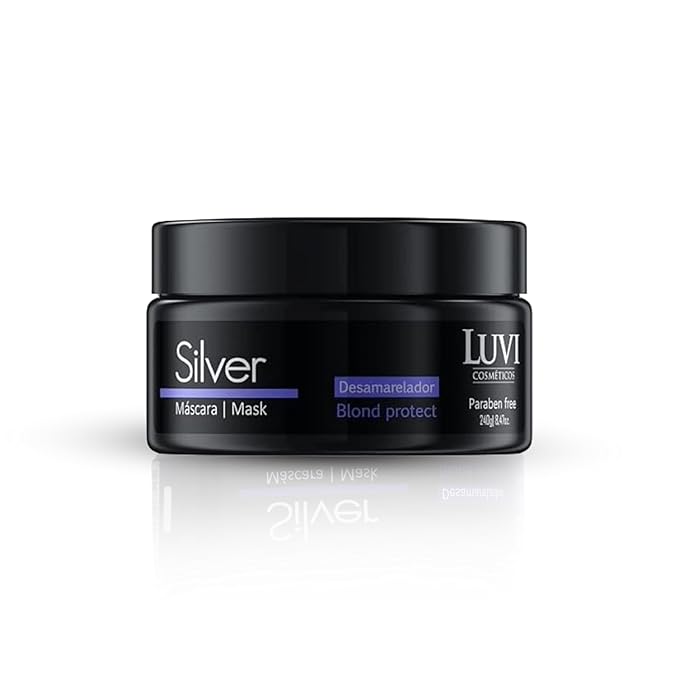 LUVI COSMETICS Silver Mask Blond Protect (8.47 fl oz/240 g) - Essential Blonde Hair Care for Glossy Hair Treatment, Superior Home Hair Treatment Solution