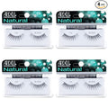 Ardell Natural Lashes False Eyelashes, 104 Black - Reusable, Lightweight, Wispy Strip Lashes for a Natural & Dramatic Look, 4 Pack