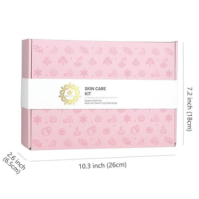 Mother's Day Gifts for Mom, Rose 23 Pcs Facial Skin Care Set, Bath and Body Gifts Basket Set for Women, Home Spa Set, Self-Care Set, Face Oil, Birthday, Christmas, Valentines, Girlfriend, Anniversary