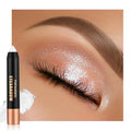 FeiCuiYun Monochrome Cream Glitter-Shimmer Eye Shadow Stick Palette makeup | 2-in-1 Eyeshadow & Eyeliner Pencil for Women | Waterproof, Vegan & Cruelty-Free | Sombras Para Ojos | 02 Shimmer White