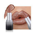 evpct Copper Shimmery Metallic Lip Liner and Lipstick Combo, Cone Tip Lip Crayon for Women Long Lasting Waterproof, Metal Shinny Hydrating Lipstick Makeup, Glitter Lips Liner Pencil for Shimmery Shade
