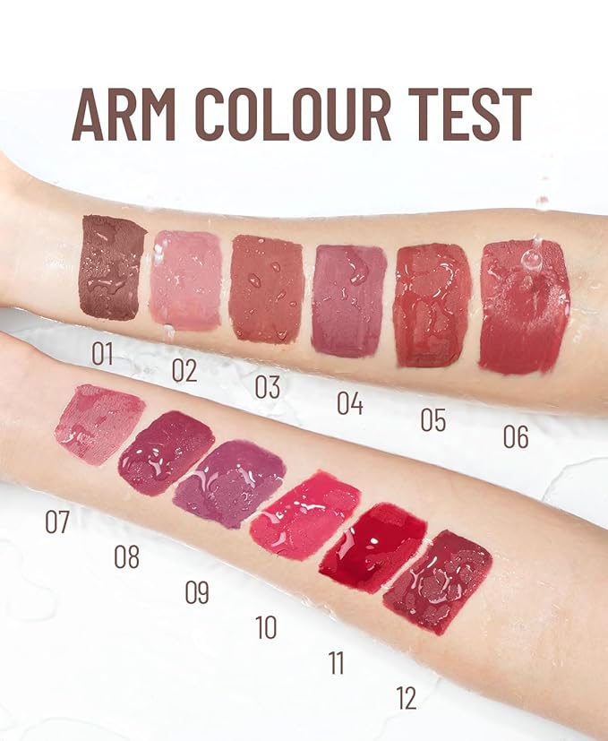 BAISEN DIARY 12 Colors Book Style Velvet Matte Liquid Lipstick Christmas Gift Set Long-Lasting Non-Stick Cup Not Fade Shimmer Nude Lip Gloss Thanks For the Love Lip Set (Set B)