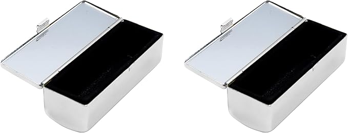 Stephanie Imports Set of 2 Rectangular Vintage Lipstick Cases With Glass Mirror (Retro Color Medley)