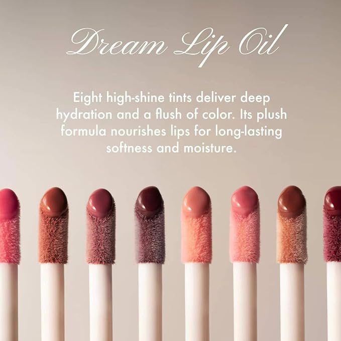 Summer Fridays Dream Lip Oil - Hydrating Tinted Lip Gloss Oil - Non-Sticky Formula with Skincare Benefits for Long-Lasting Softness + Shine - Effortless Beauty Gifts - Rose Bud (0.15 Oz)