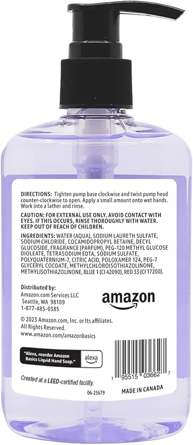 Amazon Basics Original Fresh Liquid Hand Soap with Moisturizers, 7.5 Fl Oz (Pack of 6)