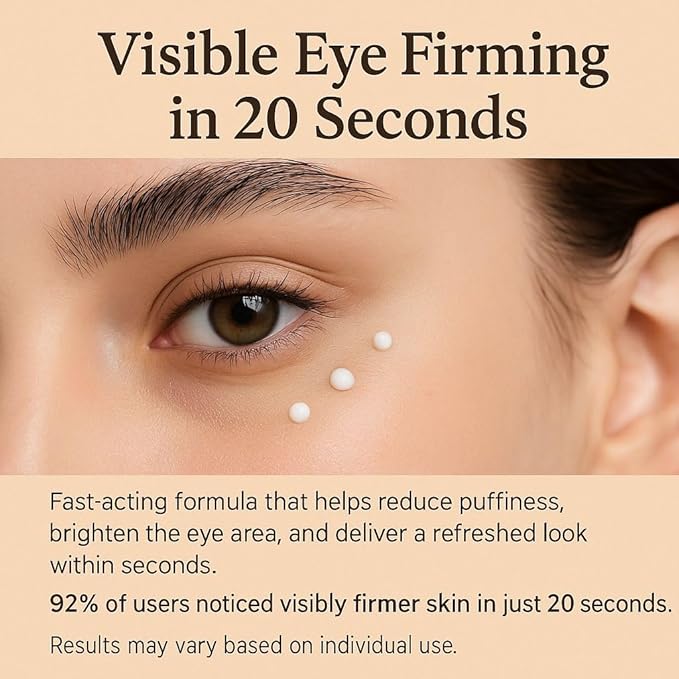 20S Instant Eye Lift Cream | Firms Eye Area, Smooths Wrinkles & Reduces Puffiness and Under-Eye Bags – Dual Firming Action, Long-Lasting Results, 30ml/1 OZ