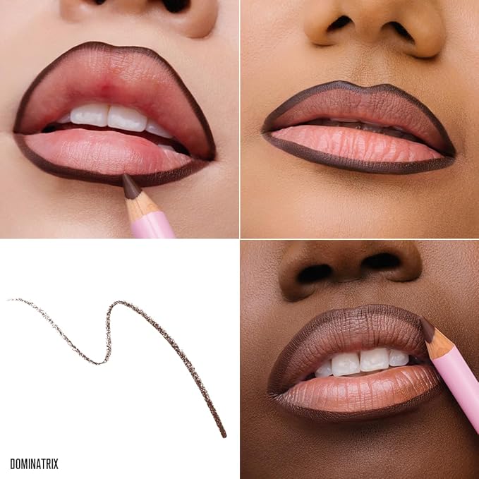 Jeffree Star Cosmetics Velour Lip Liner, Creamy Formula, Satin Finish, Long-Lasting, Peptide Complex, Mineral Oil-Free, Vegan & Cruelty-Free (Dominatrix)