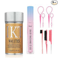 FUNAN 9Pcs hair finishing stick Set with hair finishing stick, hair wax stick, Hair Tail Tools, Hair Comb Kit for Woman Girl Hair Styling, Non-Greasy and Non-Sticky, Edge&Back Brushing(Pink)