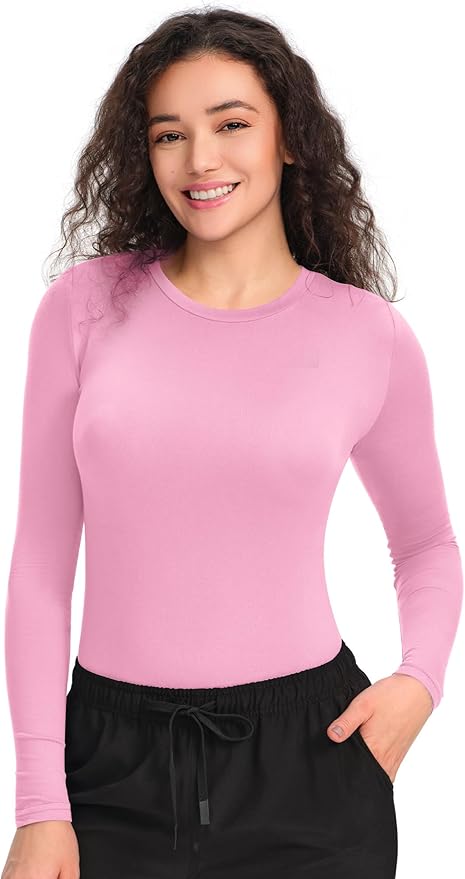 COZYFIT Scrub Undershirts Long Sleeve Women - Underscrub Comfort Tee
