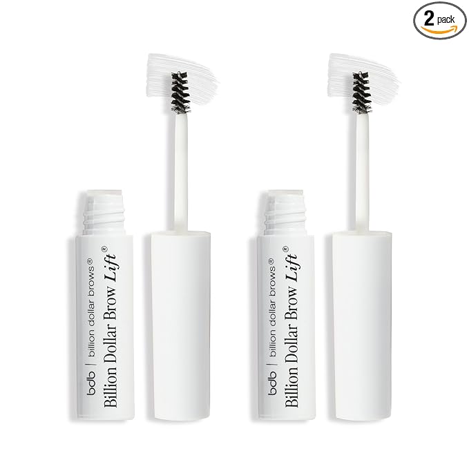 Billion Dollar Brow Lift - Clear Ultra-Hold Eyebrow Gel for Laminated Brow Look - Flake-Free Extreme Long-Wear Brow Glue and Sculpting Wax with Built-in Spoolie Brush - Vegan