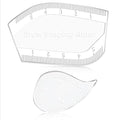 2 Pcs Brow Mapping Ruler, Arch Eyebrow Eyeline Ruler, Fast Drawing Design Brow Easy Tool - Eyebrow Stencils for Microblading Permanent Makeup, Arch Mapping Tool for Women