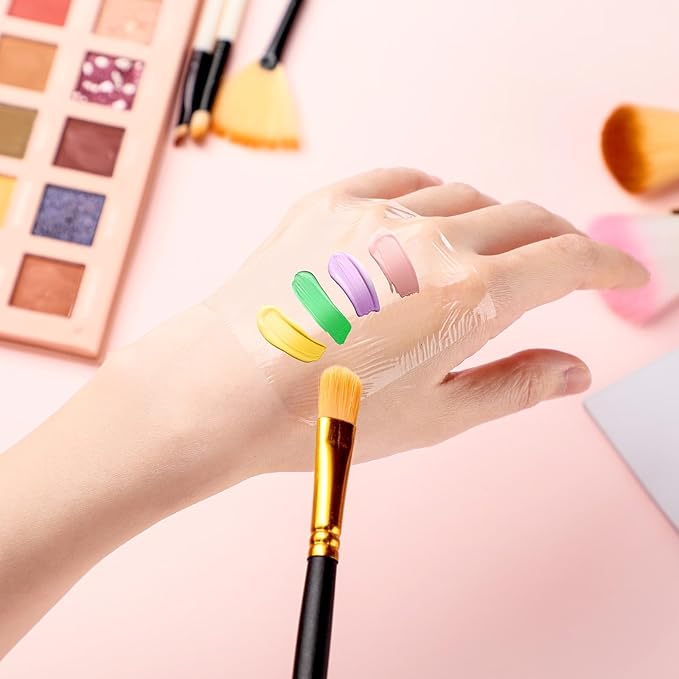 200 Pieces Makeup Hand Palette Single Use Waterproof Makeup Mixing Palette Disposable Foundation Mixing Tray Adhesive Artist Cosmetic Tape for Women(3.15 x 3.15 Inch)