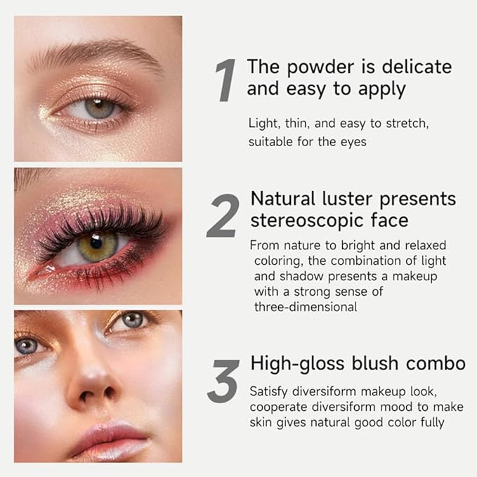 CAKAILA Monochrome Powder Eyeshadow Palette Makeup,Dark Brown Natural Neutral Single Shimmer Eye Shadow for Older Women,Buildable Sparkly Eye Finish,Long Lasting Naturing-Looking
