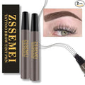Waterproof Eyebrow Pen for Women - Microblading Tattoo Eye Brow Pencil, Long Lasting All Day, Creates Natural Looking (Black Brown - 2 PCS)
