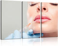 3 Piece Canvas Wall Art Prints Picture botox woman fillers spa facial young treatment syringe body Framed Wall Painting Modern Artwork Poster Home Decor for Living Room Office Ready to Hang