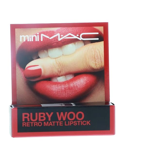 MAC Little Lipstick Color Ruby Woo, Red, Mini (MACS7P004)