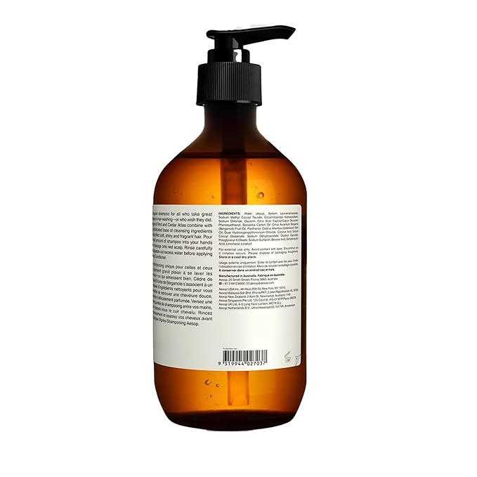 Aesop Shampoo | Gentle Purifying Shampoo for All Hair Types | Color-Safe, Lightweight Formula for Hydrated, Soft and Shiny Hair | 16.9 oz