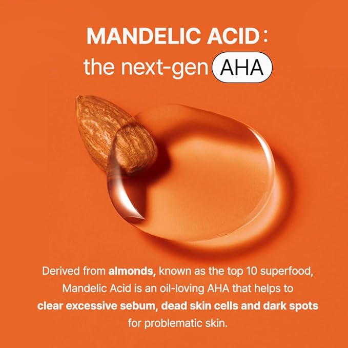 [BY WISHTREND] Mandelic Acid 5% Skin prep Water, Gentle Skin Korean exfoliator for face, Aha Bha Toner, Ideal for Sensitive Skin (1 Fl Oz (Pack of 1))