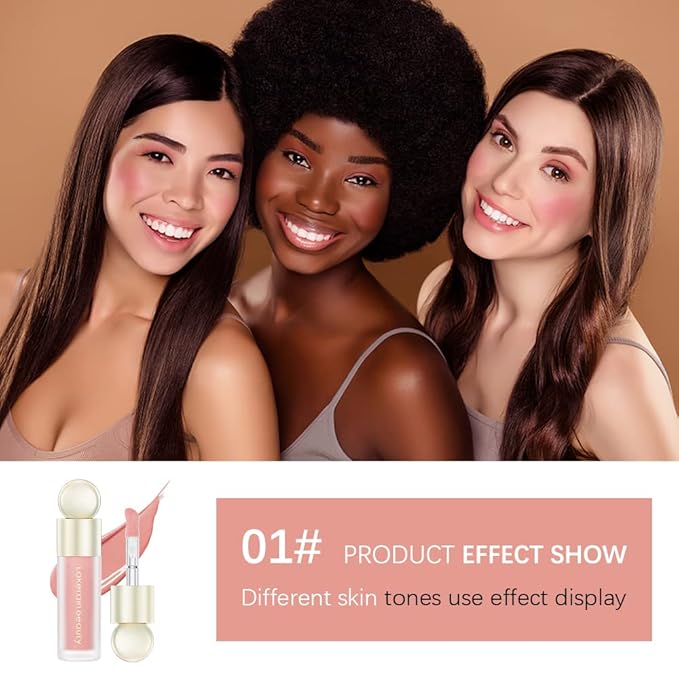 Liquid Blush Stick, Soft Velvet Cream Blush, Pink & Red Blush Skin Tint, Natural-Looking Matte Finish, Waterproof & Long Lasting Dewy Cheek Tint, Moisturizing & Lightweight Blendable Feel Blush (1#)