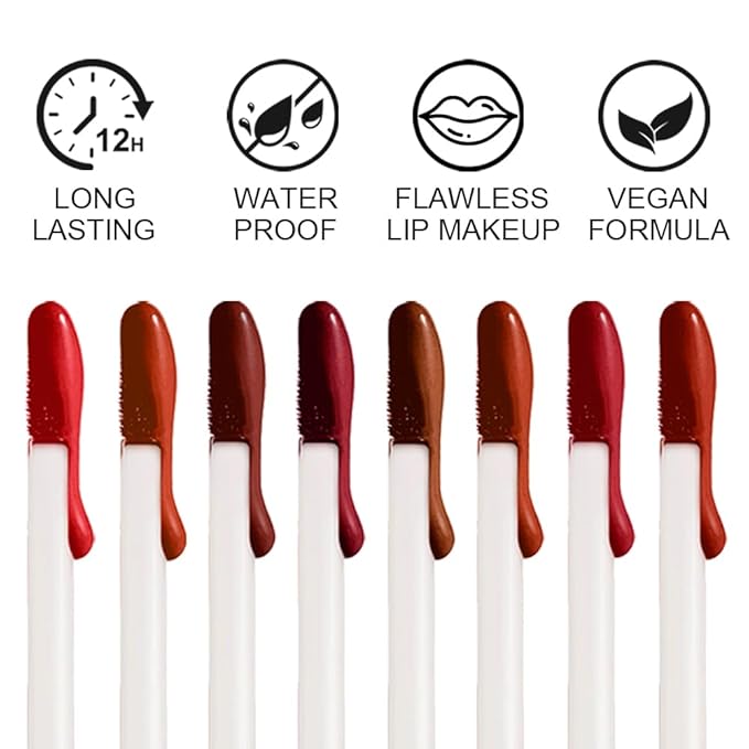 2 Colors Peel Off Lip Liner Stain Kit, Long Lasting Waterproof Matte Finish Lip Tint Stains Makeup Set for Women, Trend Colors, Easy to Use, for All Skin Types, Tweezer Include (#02, #03)