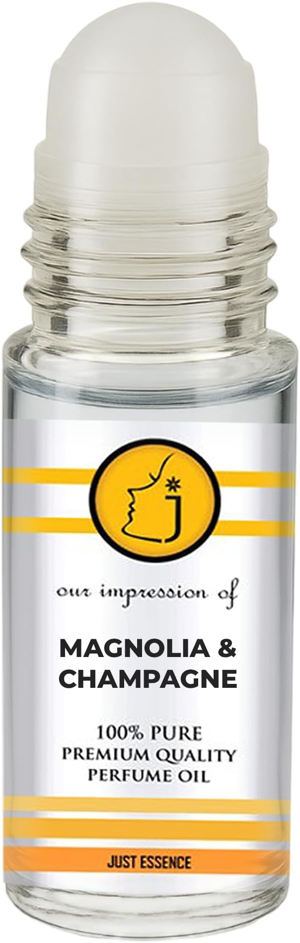 Just Essence Magnolia & Champagne Roll On Fregrance Perfume Oil for Perfume Making, Personal Body Oil, Soap, Lotion, Candle Making & Incense | Premium Quality Undiluted & Alcohol Free | 1 Fl Oz