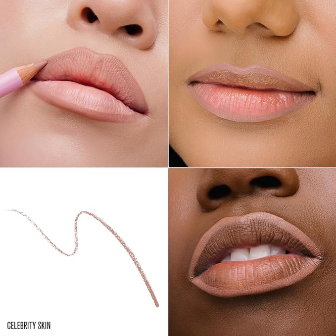 Jeffree Star Cosmetics Velour Lip Liner, Creamy Formula, Satin Finish, Long-Lasting, Peptide Complex, Mineral Oil-Free, Vegan & Cruelty-Free (Celebrity Skin)