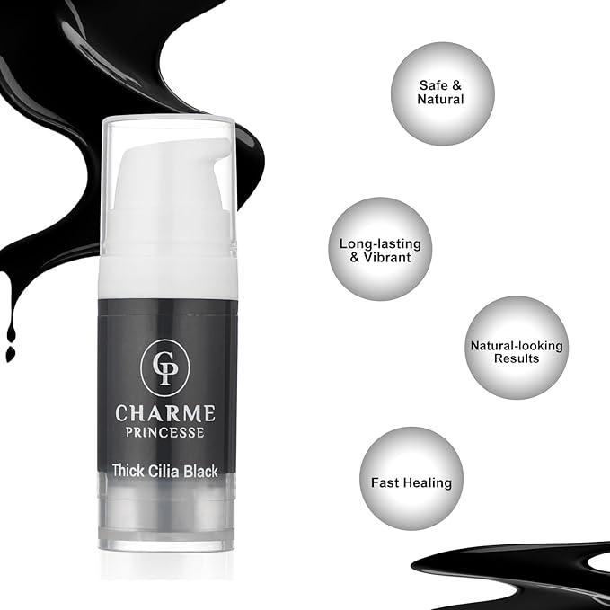 Charme Princesse Permanent Makeup Ink Microblading Ink Eyebrow Eyeliner Vegan Tattoo Ink 10ml Eyebrow Pigments Permanent Makeup Inks for Eyebrow Tattoo Plant Inks