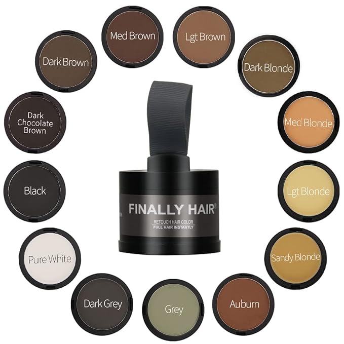 Finally Hair Waterproof Dark Blond Dab-on Hair Fibers & Hair Loss Concealer, Gray Away Cover Up, Hairline Creator, Eye Brow Enhancer, and Beard Filler. Dab-on Hair Fiber Cream (Dark Blonde)