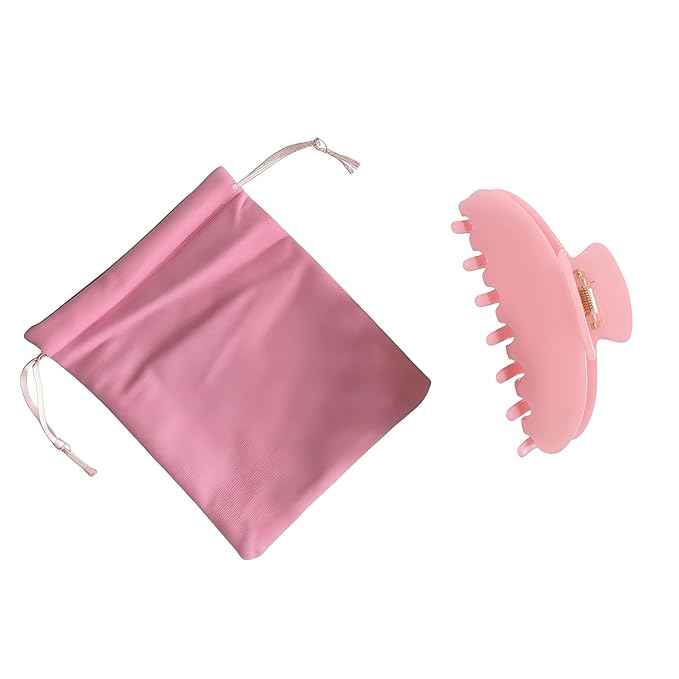 Durable Acetate Hair Clips - 4-Inch Jam Color Claw Clips for Fine and Thick Hair (Pink)
