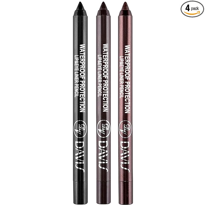 3 Colorful Eyeliner Pen Set, Eye Shadow Pencil, Pearl Eyeliner Kit Metallic Glitter Colored Eye liner for Women Eye&Lip Liner Professional Waterproof Eye Makeup(3PCS E)