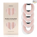 Heatless Hair Curler Set – 4PCS Velvet Overnight Blowout Rods for Heatless Curls, Jumbo Flexible Curling Rods to Sleep In, No Heat Curling Tools for Natural Waves and Curls Pink