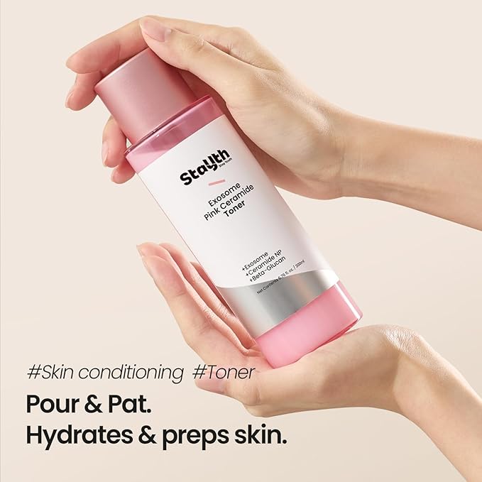 Skin Prep Pink MIlk Toner Hydrating Toner for Dry Skin, Korean Ceramide Facial Toner, Moisturizing Milky Toner with Exosome, Hydrating Toner for Dry Skin, K-Beauty Skincare, 200ml