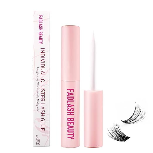 Lash Glue DIY 5ml Latex-Free Waterproof Lash Cluster Glue for Self-Application at Home Eyelash Cluster Adhesives Long-Lasting 48-72H
