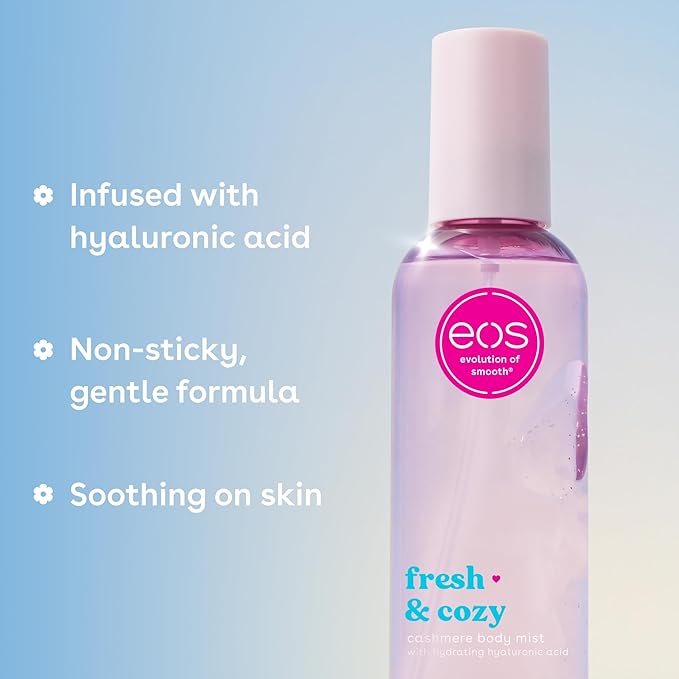 eos Fresh & Cozy Scent Layering Bundle - Body Wash, Body Mist, Body Lotion