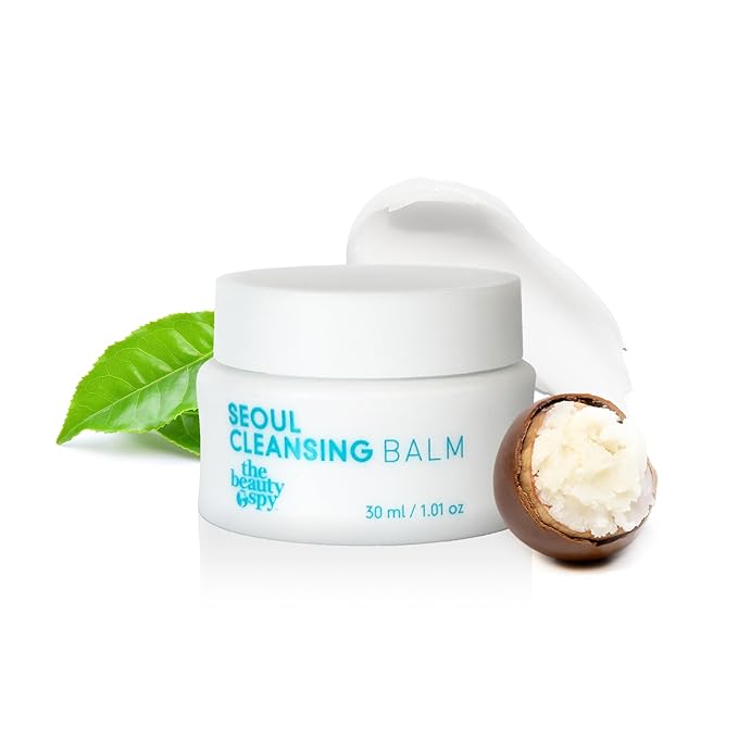 The Beauty Spy Seoul Cleansing Balm-To-Oil Make Up Remover | 3-in-1 Koream Face Cleanser, Makeup Remover & Moisturizing Balm | Ginseng, Green Tea & Peptides | Safe on Skin (30ml)