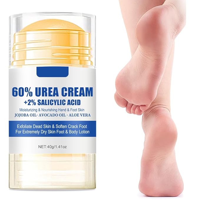 60% Urea Cream plus 2% Salicylic Acid Foot Cream for Removing Calloused Skin, Cracked Hands Elbows Feet Heels Moisturizes, Maximum Strength Skin Barrier Repair Hand Cream (Urea*2, 1.41 oz)