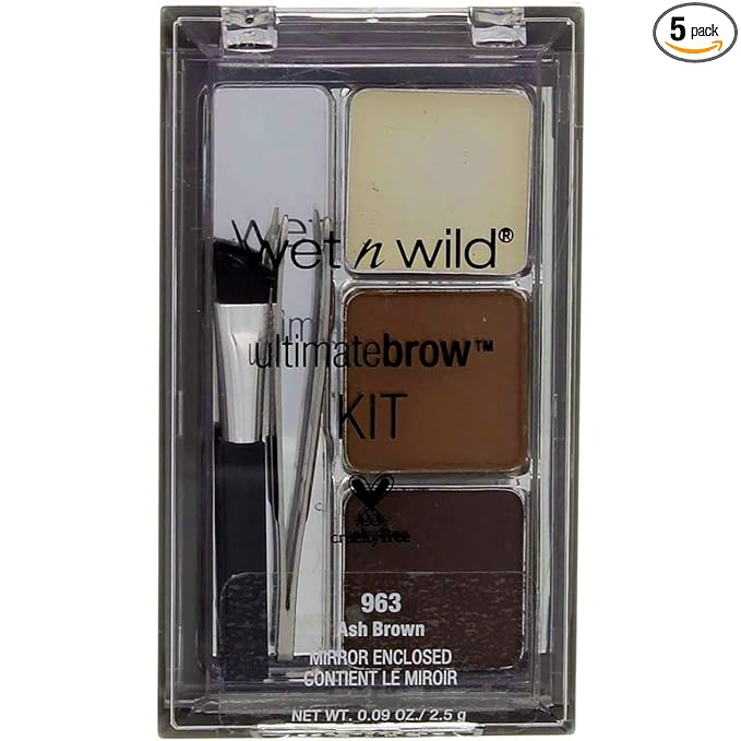 Wet N Wild Ultimate Brow Kit, #963 Ash Brown - 1 Kit, Pack of 3