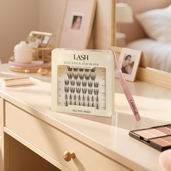All You Need Self Adhesive Glue Free lash clusters Easy Removal Lash Kit three styles in one set with 38 clusters travel pack on the go kit