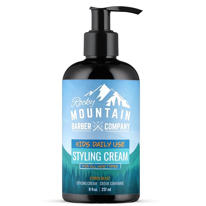 Kids Hair Styling Cream - Style & Tame Hair in Seconds - Citrus Scent With No Artificial Fragrance with Light Reworkable Hold & Low Shine for Modern Hairstyles - For All Hair Types - 8 oz
