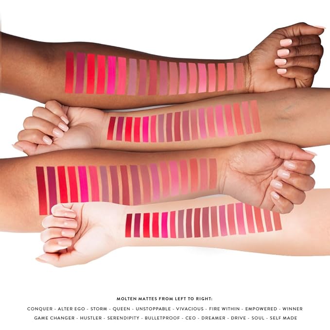 NATASHA MOOR: Molten Matte Liquid Lipstick - Long-Lasting, Hydrating, Matte Finish with Moisturizing Vitamin E - Waterproof, Kiss-Proof, Cruelty-Free - 12-Hour Stay Power - FREEDOM