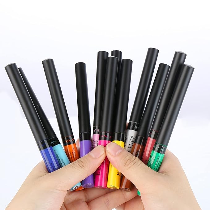 Liquid Eyeliner, Matte Colored Eyeliners, Green Eyeliner, White Black Red Brown Purple Waterproof High-pigmented Colorful Eyeliners Eye Makeup,1PC Green