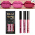 evpct 3Pcs Rose red plum Warm pink Deep cranberry Matte Liquid Lipstick Set for Women 24-hour Matte Lipstick Lip Stain Gloss Long Lasting 24 Smudge Waterproof labiales mate larga duracion 24