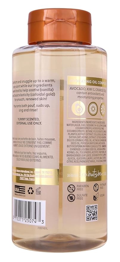 Tree Hut Vanilla Foaming Gel Wash, Moisturizing & Hydrating Body Wash with Shea Butter, Gently Cleanses for Soft, Fresh & Radiant Skin, 18 fl oz